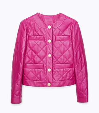 Uterqüe + Quilted Leather Jacket