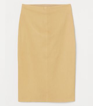 H&M + Leather Pencil Skirt