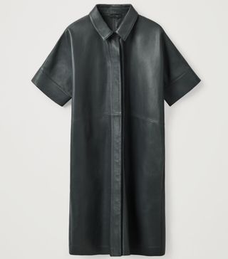 COS + Leather Shirt Dress