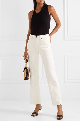Goldsign + The Cropped A high-rise Straight-Leg Jeans