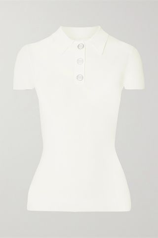 Dion Lee + Ribbed Knit Polo Shirt