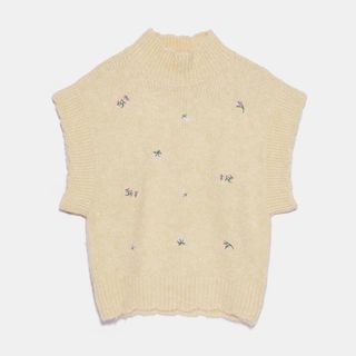 Zara + Floral Knitted Top