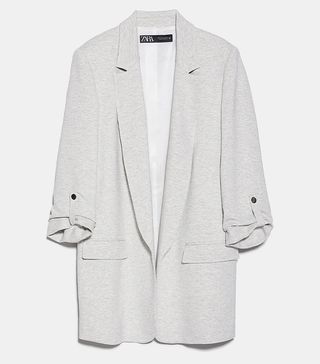 Zara + Blazer with Rolled Up Sleeves