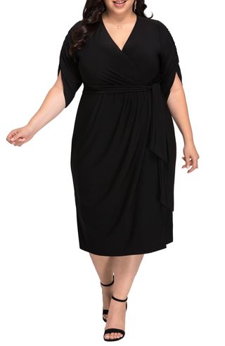 Kiyonna + Eden Faux Wrap Dress