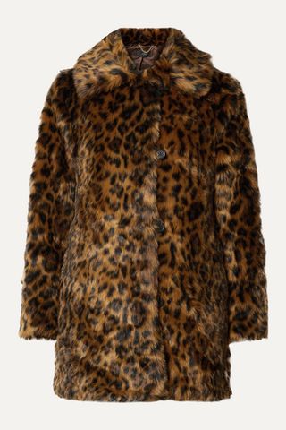 J.Crew + Leopard-Print Faux Fur Coat