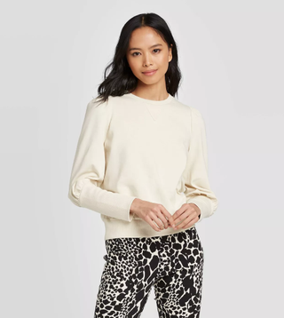 Who What Wear x Target + Crewneck Edwardian Sweatshirt