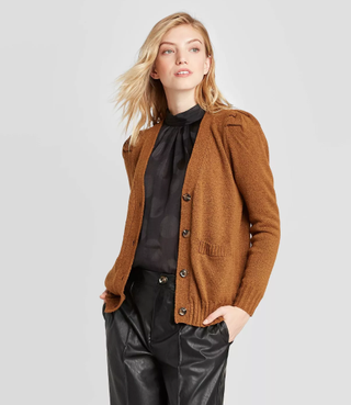 Who What Wear x Target + Puff Long Sleeve Cardigan