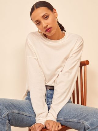 The Reformation + Miley Oversized Long Sleeve Tee
