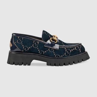 Gucci + GG Velvet Lug Sole Loafers