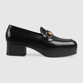 Gucci + Leather Platform Loafers With Horsebit
