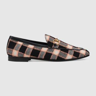 Gucci + Jordaan Tweed Loafers
