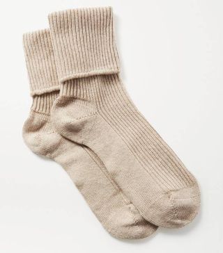 Johnstons of Elgin + Ribbed Cashmere Socks