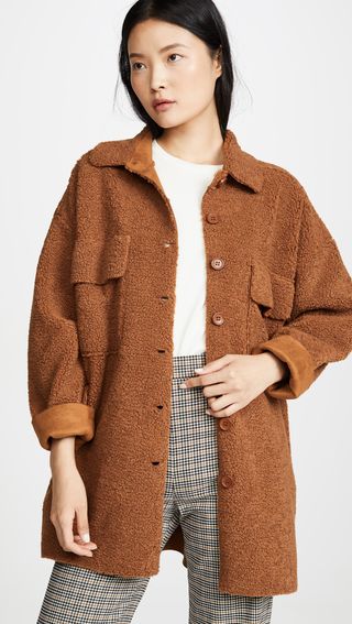 Moon River + Midi Button Front Jacket