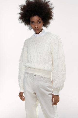 Zara + Pearl and Wool Alpaca Blend Sweater