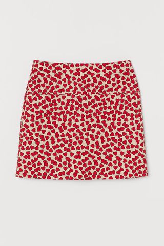 H&M + Patterned Twill Skirt