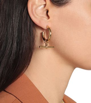 Tilly Sveaas + Gold-Plated Hoop Earrings