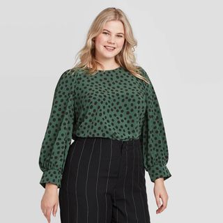 Who What Wear x Target + Balloon Sleeve Blouse