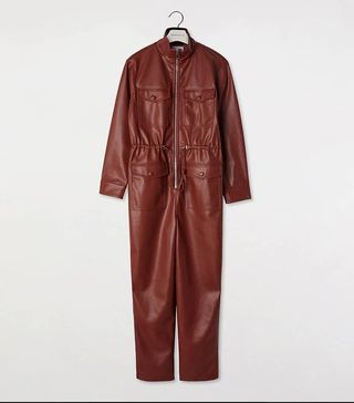 Warehouse + Faux Leather Boilersuit
