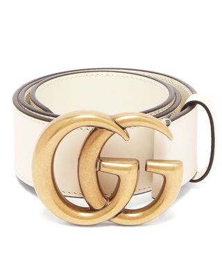 Gucci + GG-Logo Leather Belt