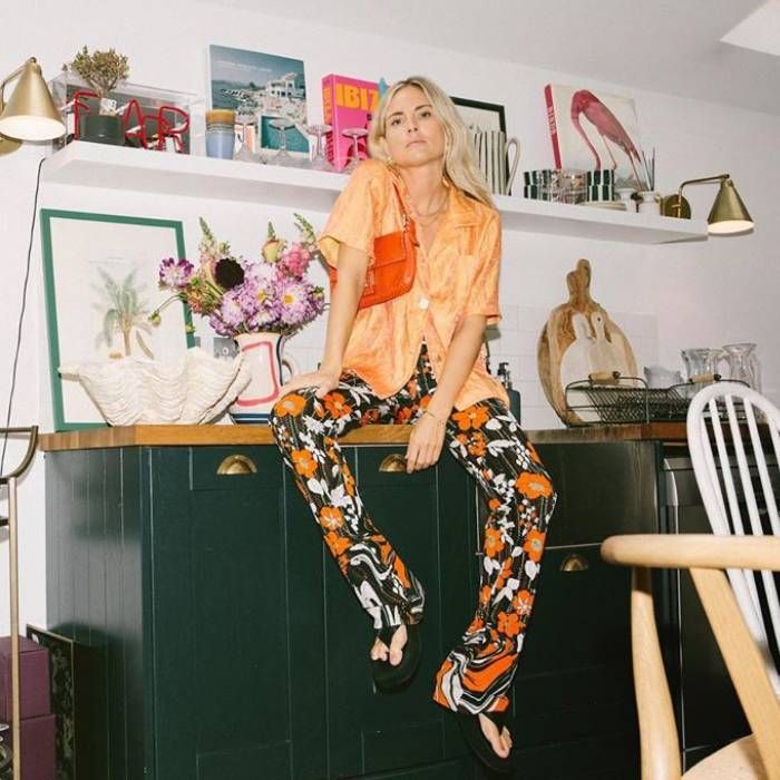 Lot De 40 Pinces à Linge Vintage Penley – Plastique Orange Floral Années 70