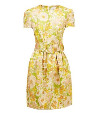 Zimmerman + Super Eight Belted Floral-Brocade Mini Dress