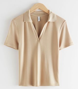 & Other Stories + V-Neck Polo Shirt