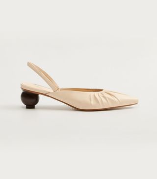 Mango + Slingback Leather Shoes