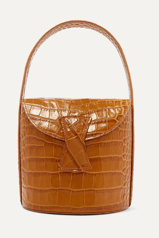 BY FAR + Nick Croc-Effect Leather Shoulder Bag