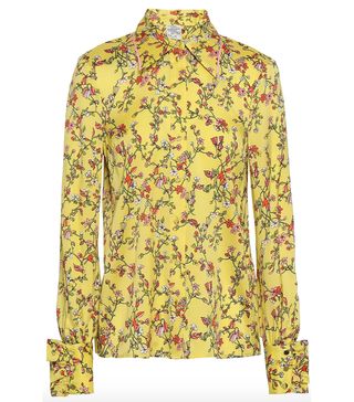 Baum und Pferdgarten + Floral-Print Silk-Blend Twill Shirt