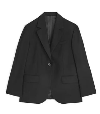 Arket + Oversized Wool Hopsack Blazer