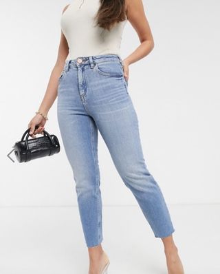 ASOS + Petite Farleigh High-Waisted Slim Mom Jeans