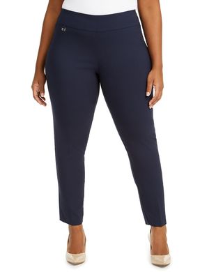 Alfani + Tummy-Control Pull-On Skinny Pants