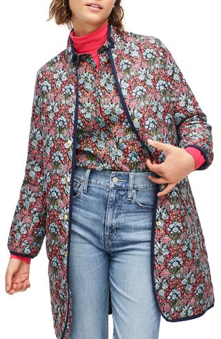 J.Crew Liberty + Floral Quilted Puffer Jacket