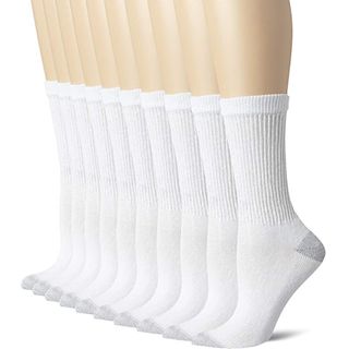 Hanes + Cushioned Crew Athletic Socks