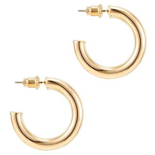 Pavoi + 14K Gold Colored Chunky Hoops