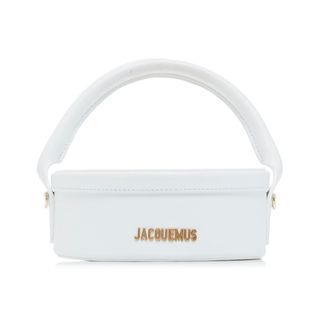 Jacquemus + La Boite Leather Shoulder Bag in White