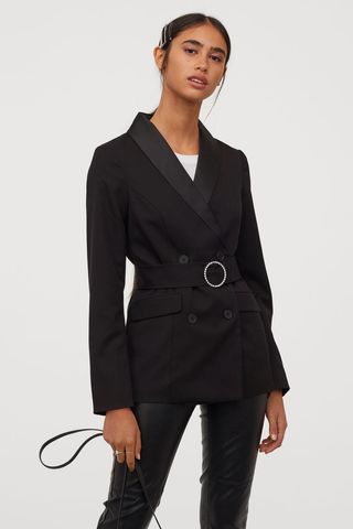 H&M + Double-Breasted Tuxedo Jacket