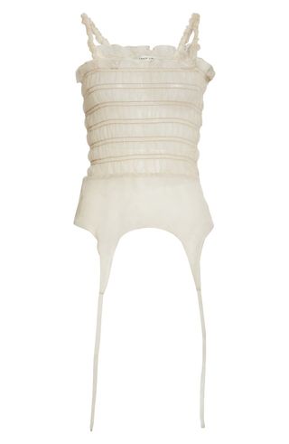 Sandy Liang + Porpoise Garter Hem Ruched Tank