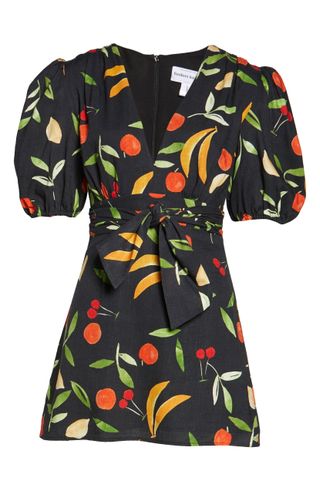 Finders Keepers + Calypso Fruit Print Short Sleeve Minidress