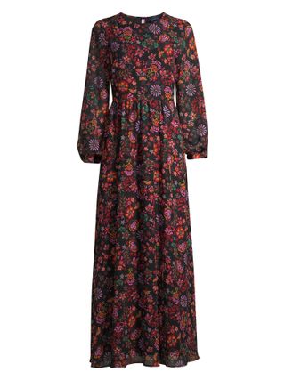 Scoop + Floral Print Maxi Dress