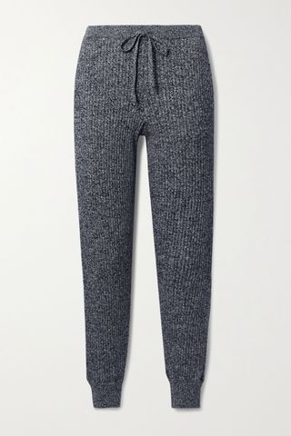 Skin + Maizie Ribbed Cotton and Cashmere-Blend Track Pants