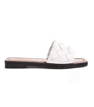 Topshop + Penelope White Woven Sandals