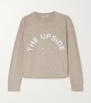 The Upside + Horseshoe Bronte Printed Slub Cotton-Jersey Sweatshirt