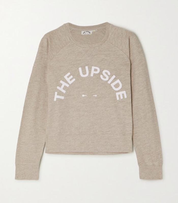 The Upside + Horseshoe Bronte Printed Slub Cotton-Jersey Sweatshirt