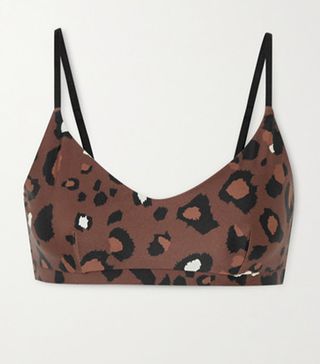 The Upside + Leopard-Print Stretch Sports Bra