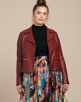 Veda + Red Dallas Classic Smooth Leather Jacket