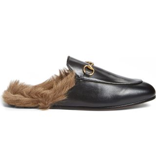 Gucci + Princetown Genuine Shearling Loafer Mule