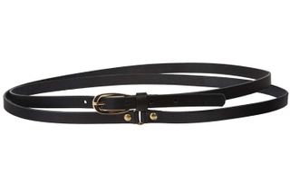 Beltiscool + 1/2” Skinny Solid Leather Double Wrap Belt