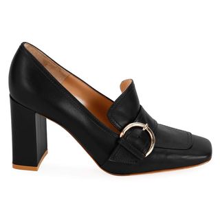 YDN + Fashion Chunky High Heel Square Toe Loafer Shoes