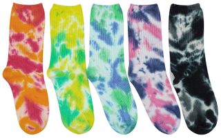 Bienvenu + 5 Pack Colorful Tie-dye Cotton Socks